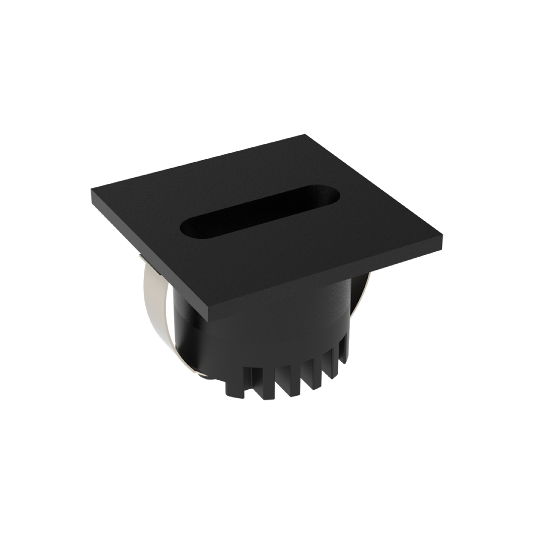 AURA 24V SQR 3W LED TRIO IP20 BLACK STEPLIGHT