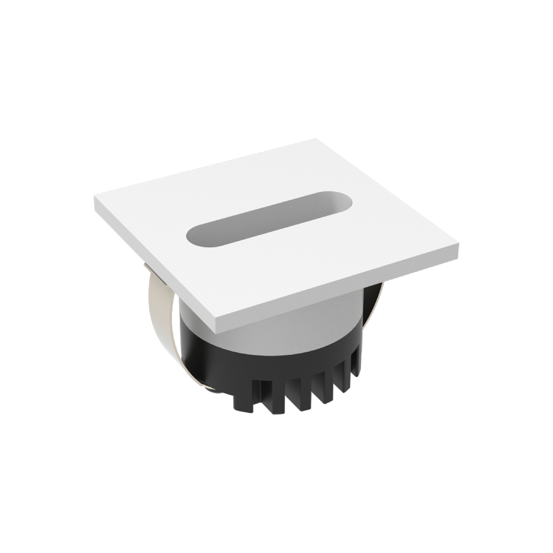 AURA 240V SQR 3W LED TRIO IP20 WHITE STEPLIGHT