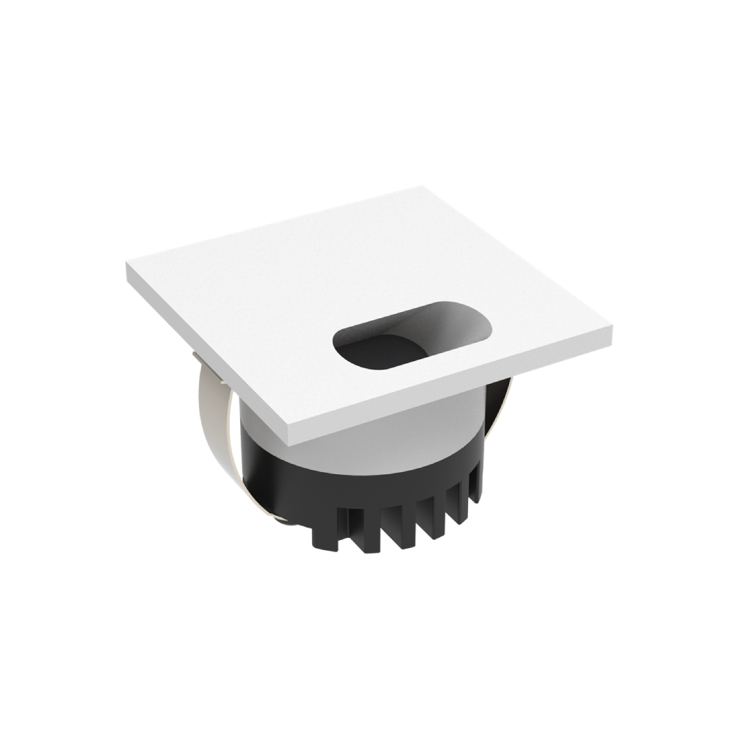AURA 24V SQR 3W LED TRIO IP20 WHITE STEPLIGHT