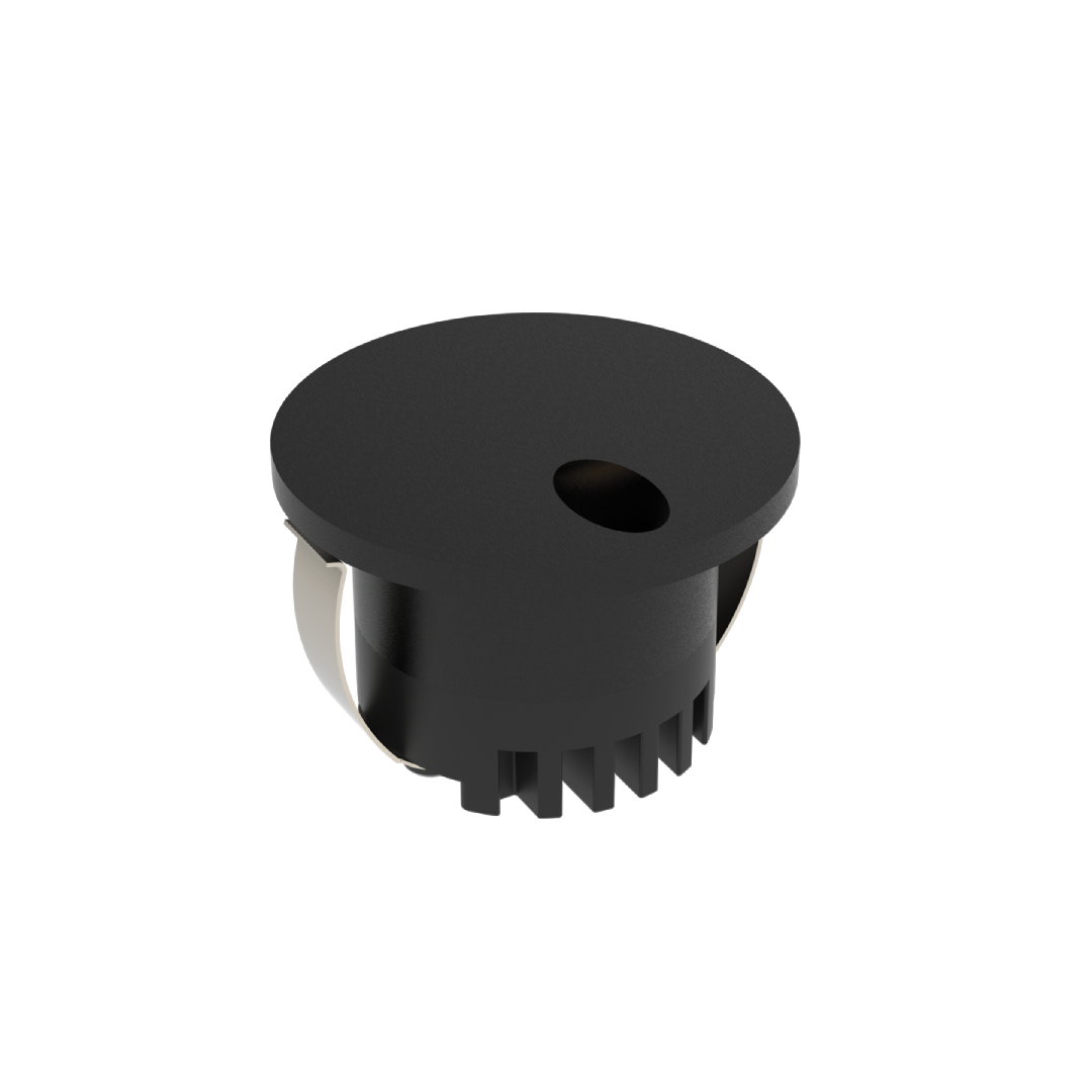 AURA 24V RND 3W LED TRIO IP20 BLACK STEPLIGHT