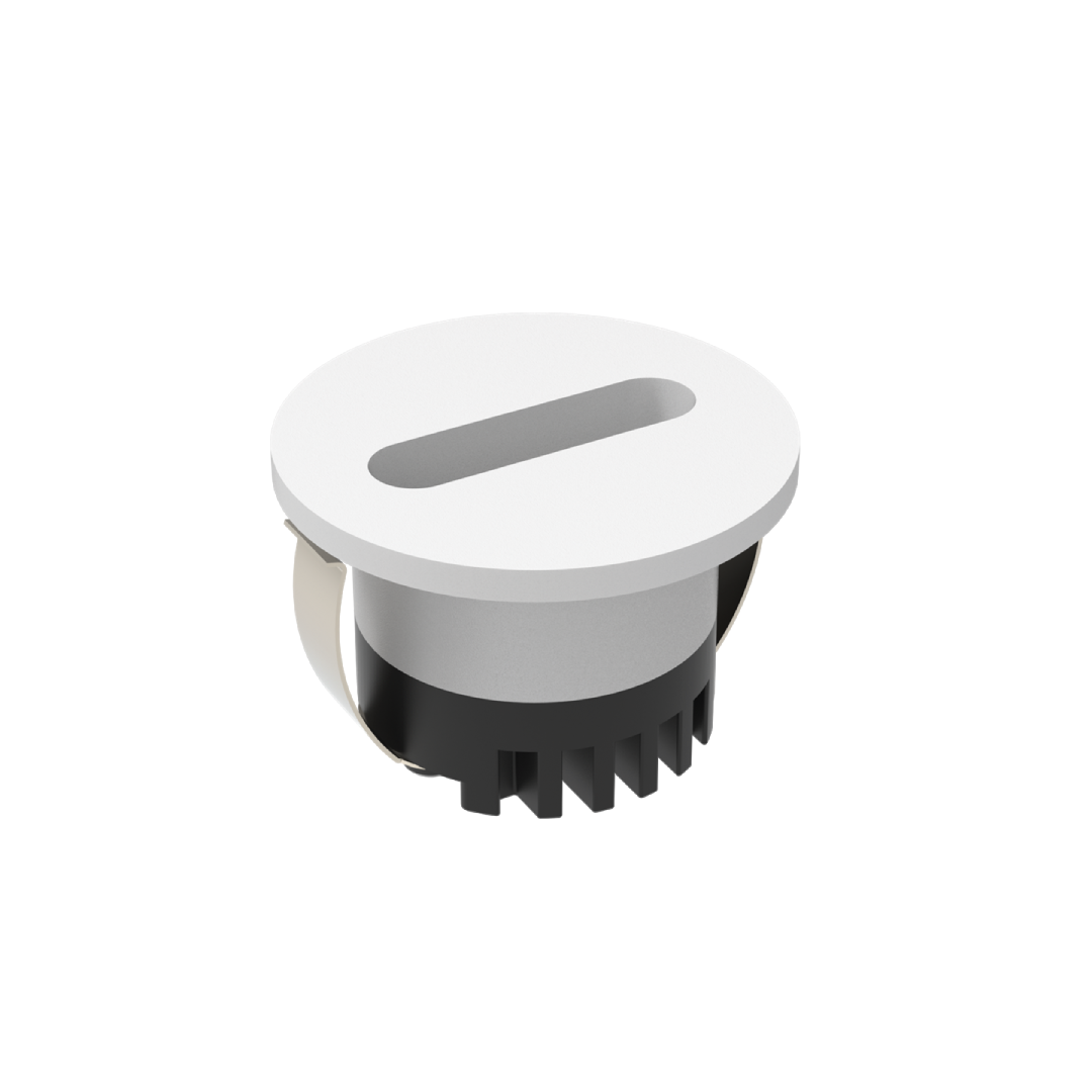 AURA 24V RND 3W LED TRIO IP20 WHITE STEPLIGHT