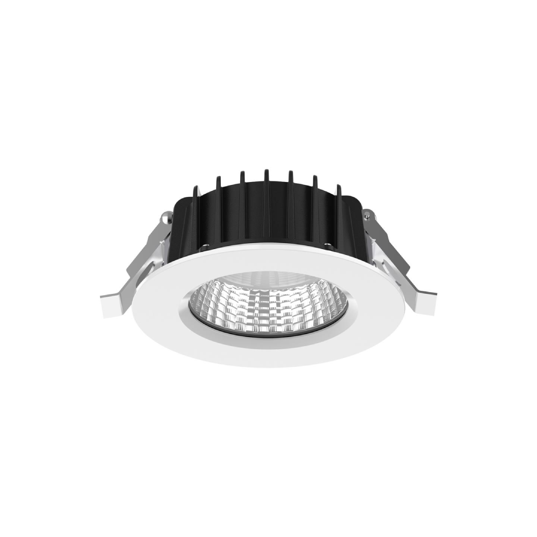 NEO-PRO Round 13W Recessed Dimmable LED Tricolour IP65 Downlight - White