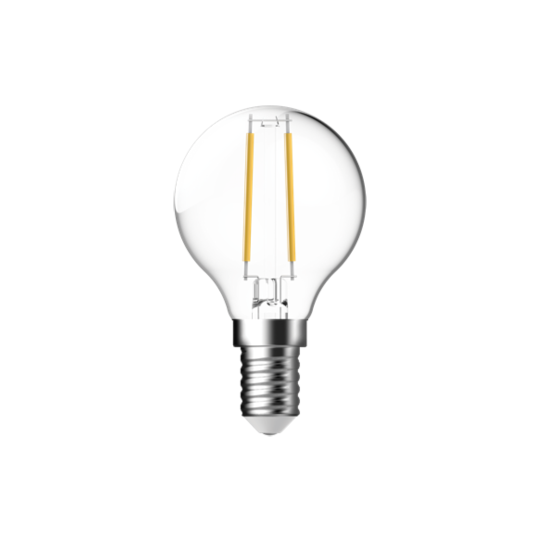 FANCY ROUND 4.2W DIMMABLE LED FILAMENT LAMP CLEAR 240V - E14