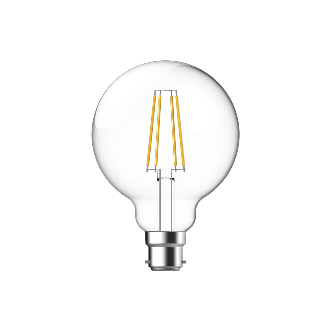 G95 7.2W DIMMABLE LED FILAMENT LAMP CLEAR 240V - B22