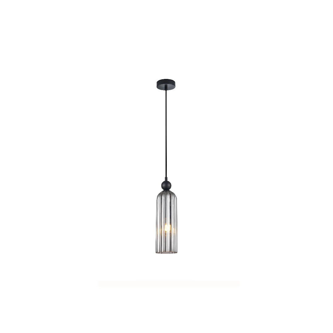 FLAUTA: Interior Round Top Cylinder Ribbed Pendant Lights