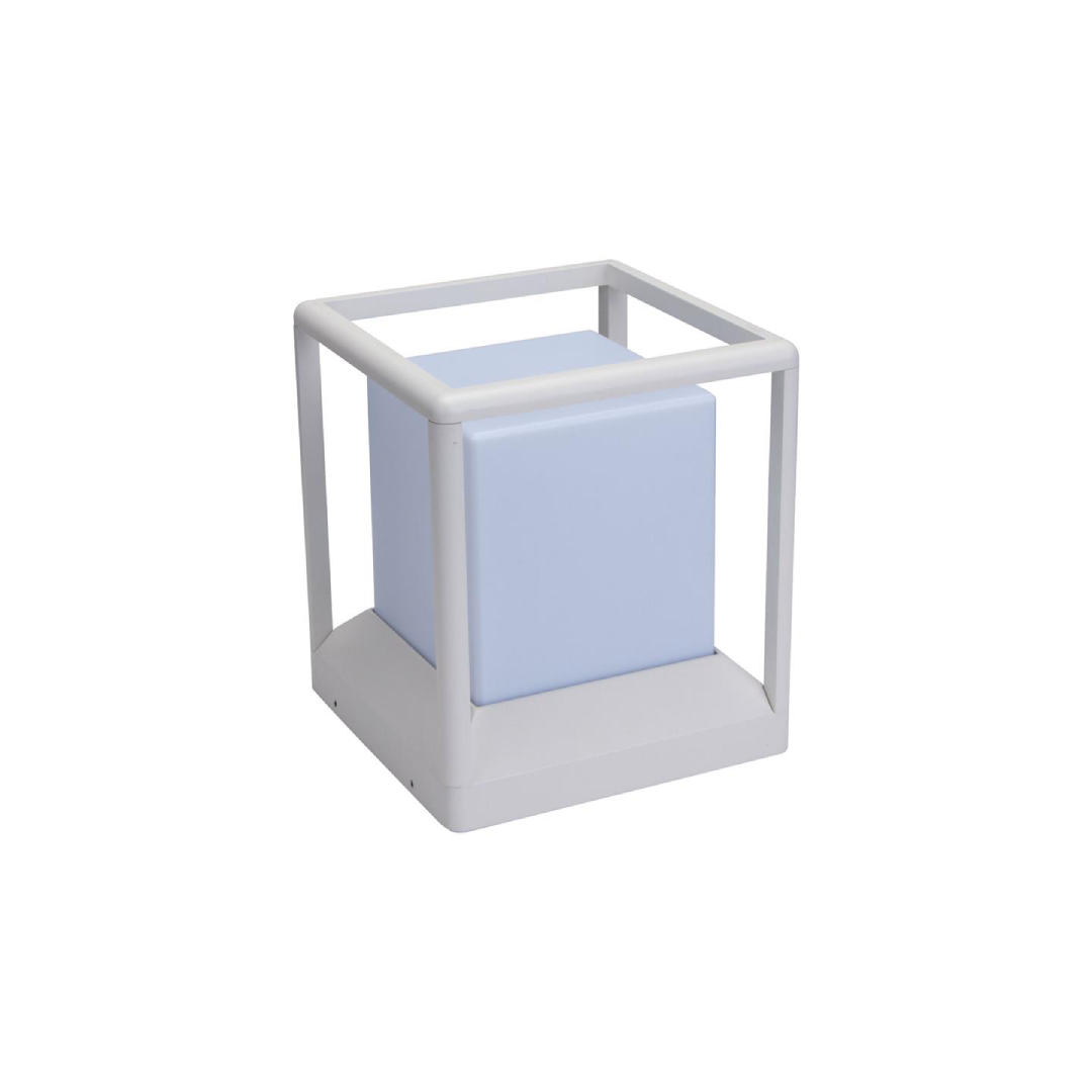 CUBED SHAPED PILLAR MOUNT IP65 E27