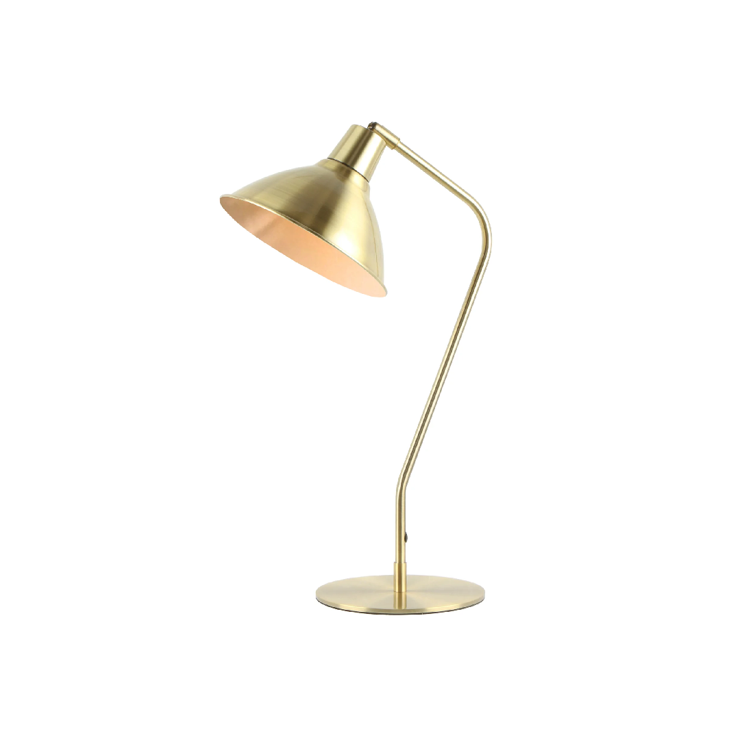 COLLO: Cone Shade with Antique Brass Highlight Table Lamps