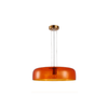 GELATINA: Interior Dome Glass with Brass Highlight Pendant Lights