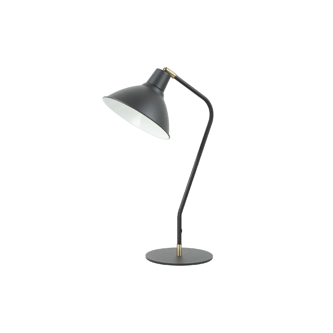 COLLO: Cone Shade with Antique Brass Highlight Table Lamps