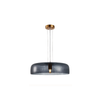 GELATINA: Interior Dome Glass with Brass Highlight Pendant Lights