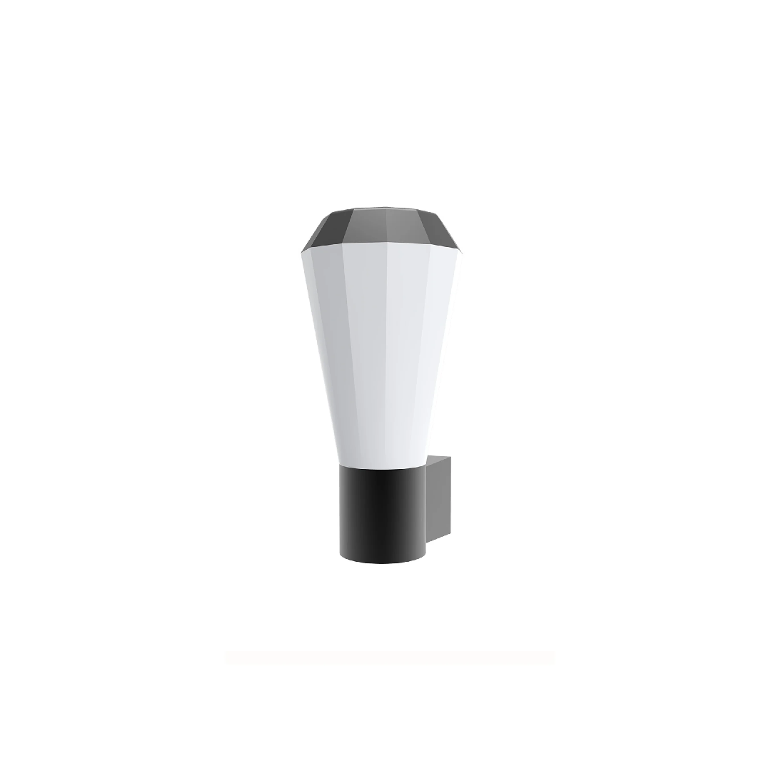 GEB: Exterior LED Dark Grey Tapered Surface Mounted Wall Light IP54