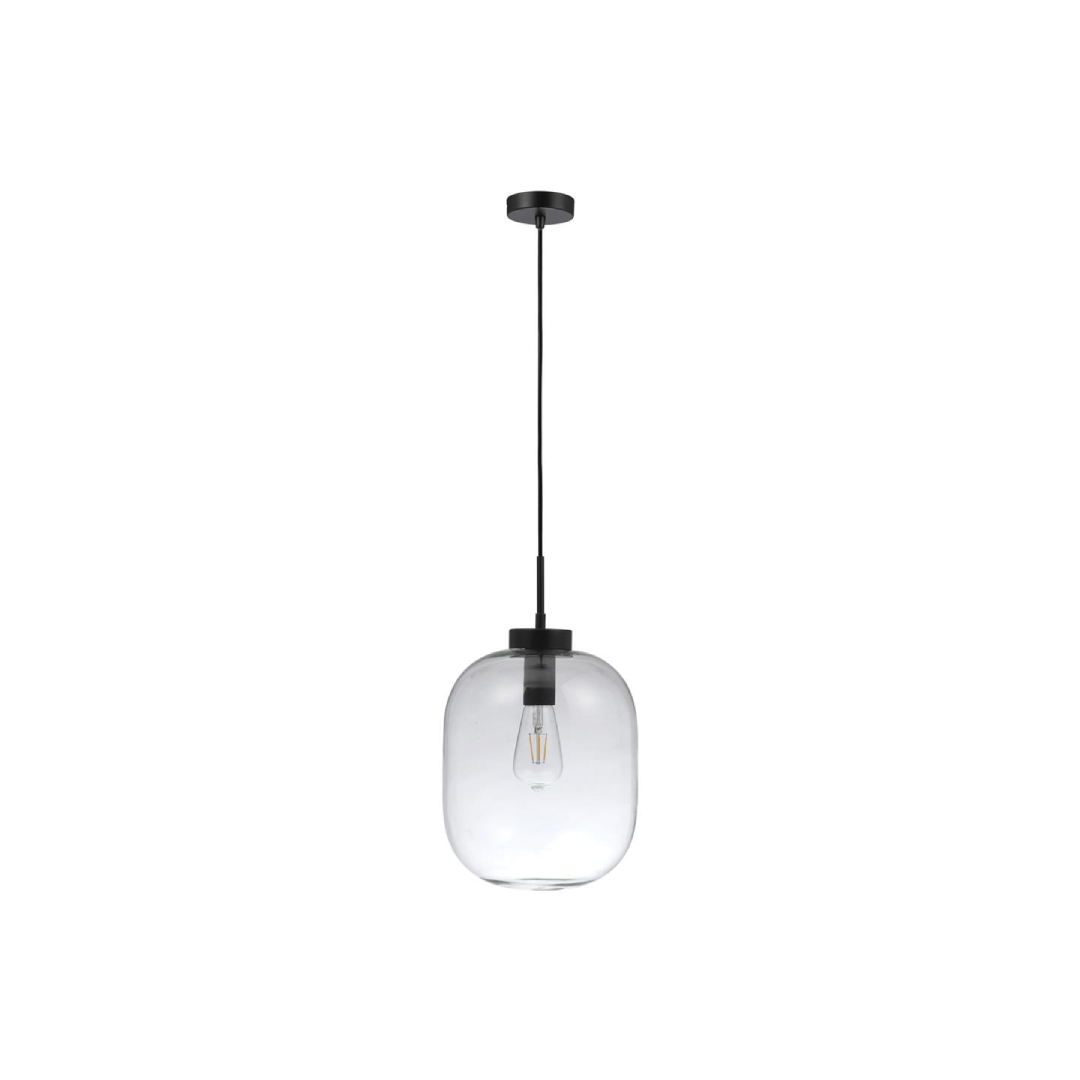 FLAUNT GLASS PENDANT 240V E27 BLACK