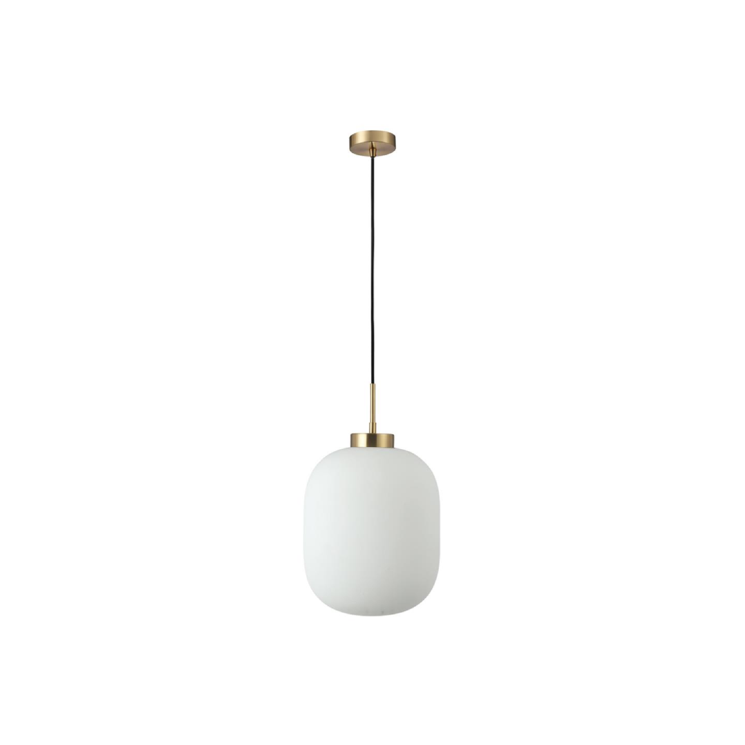 FLAUNT GLASS PENDANT 240V E27 SATIN BRASS