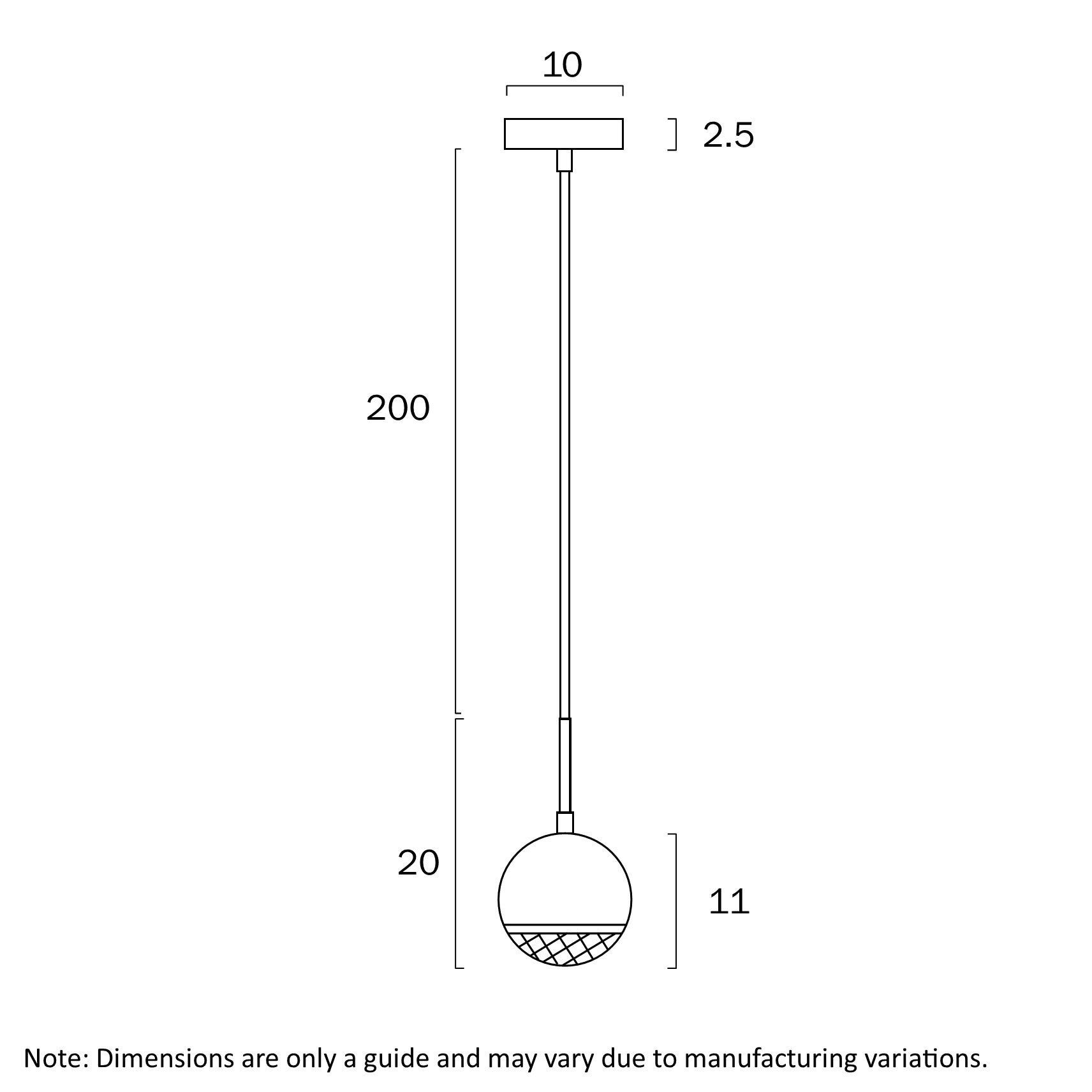 ONETA 1 LIGHT PENDANT