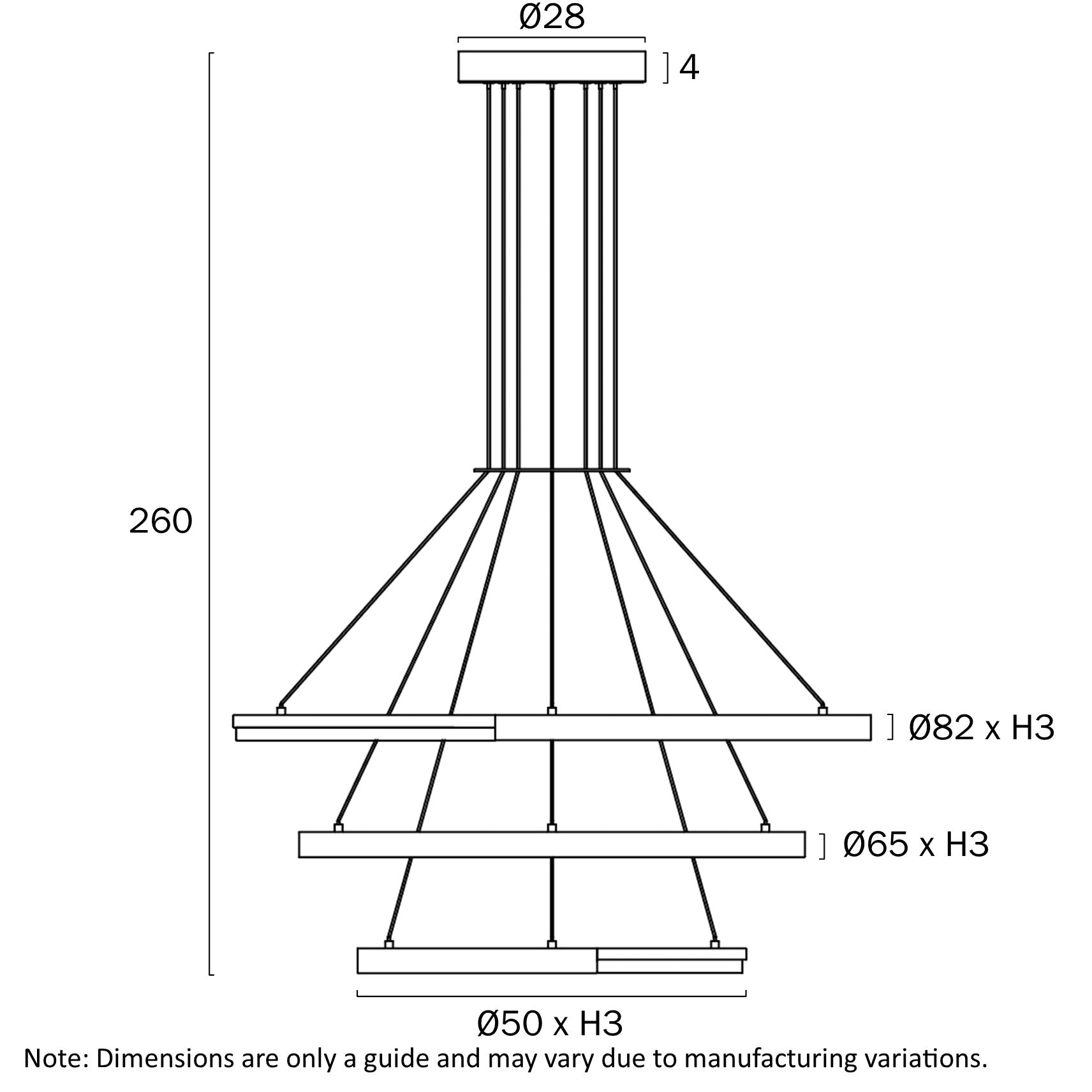 OSTROM 3 TIER PENDANT LIGHT