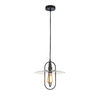 PAPILLON: Interior Oblong Iron with Glass Coolie Pendant Lights