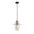 PAPILLON: Interior Oblong Iron with Glass Coolie Pendant Lights