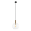 PATERA: Interior Glass with Extended Bronze Highlight Pendant Lights