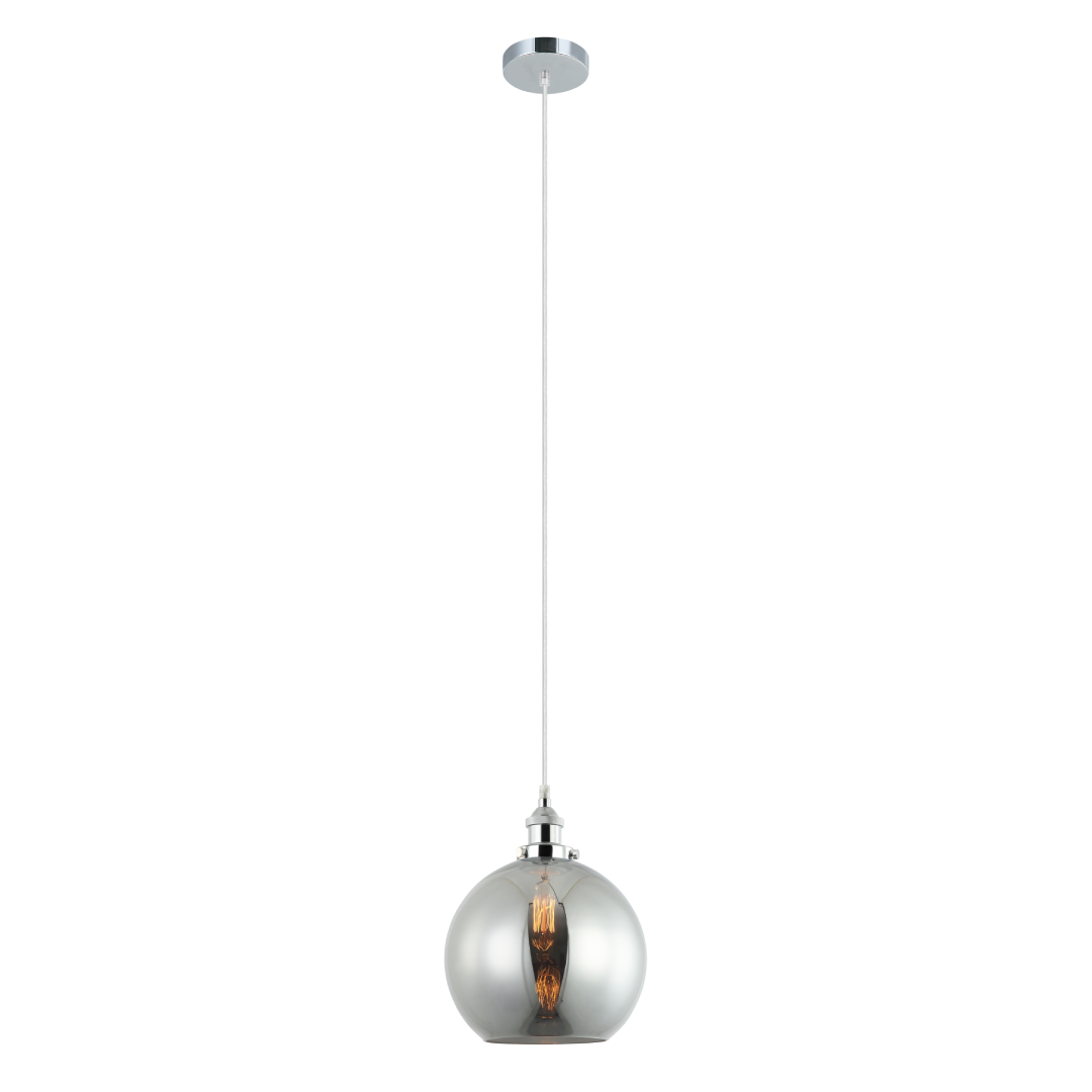 PESINI: Interior Wine Glass with Antique Brass/ Chrome Highlight Pendant Lights