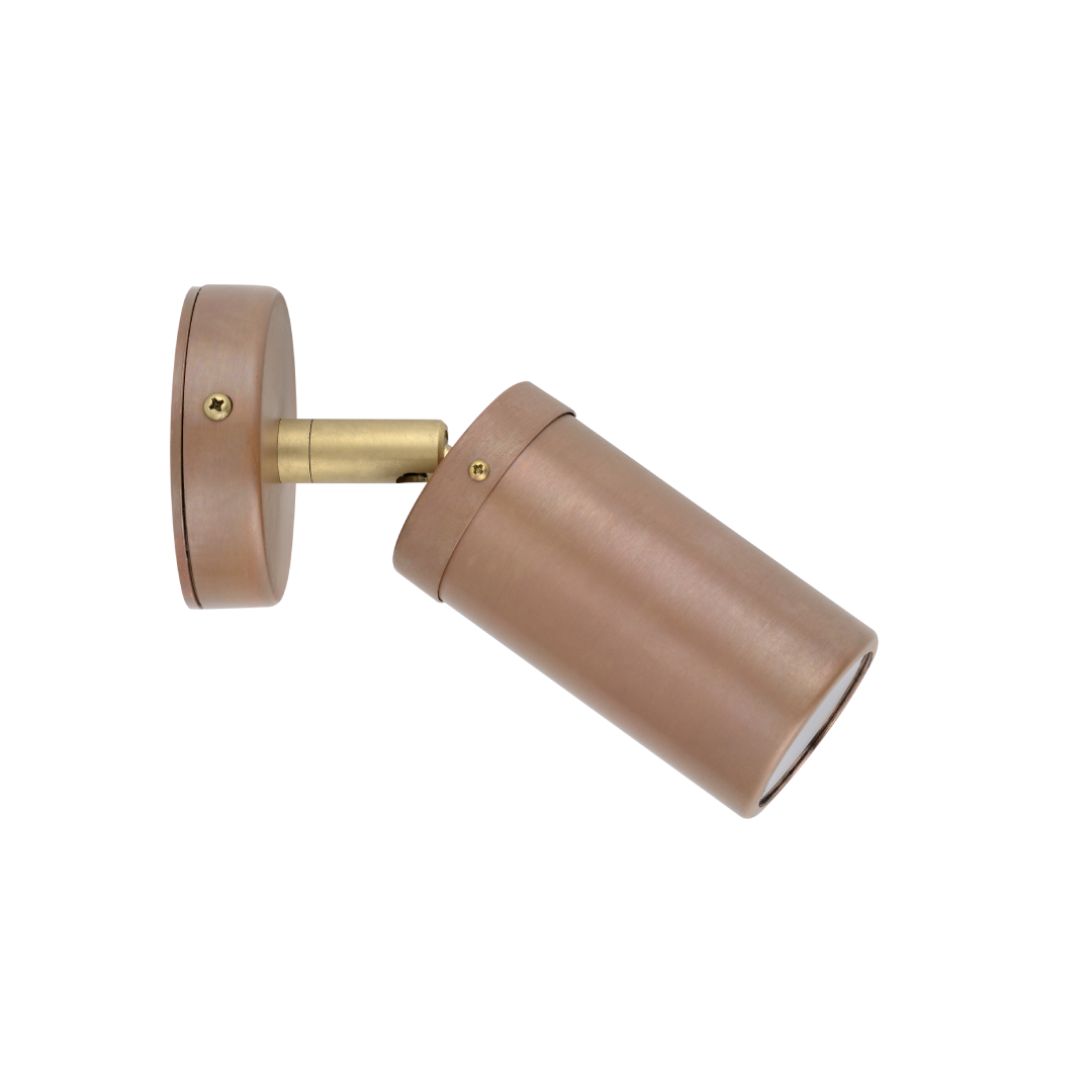 GU10 Exterior Wall Pillar Spot Lights (Aged Copper) IP54