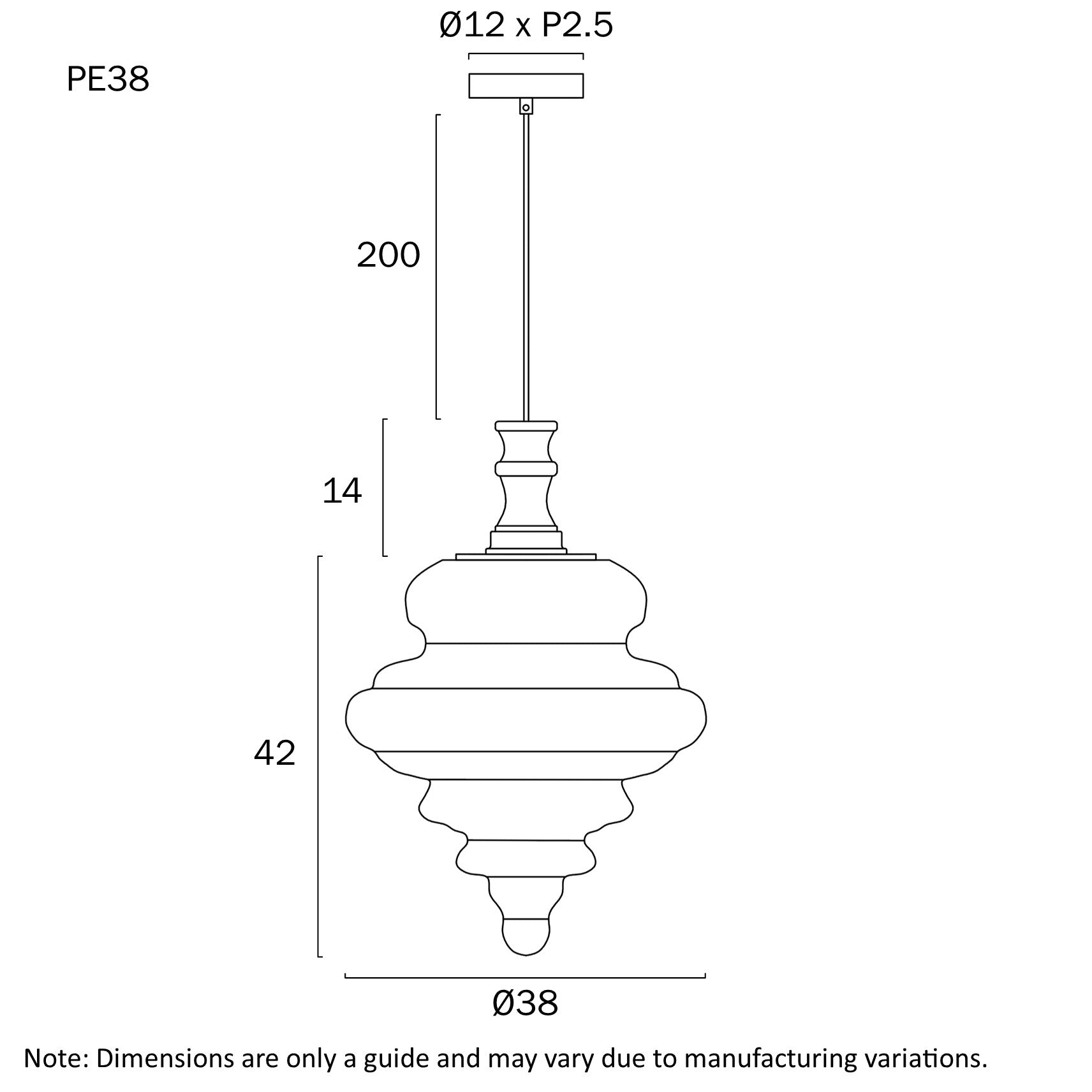 PRIVAS 38CM PENDANT LIGHT