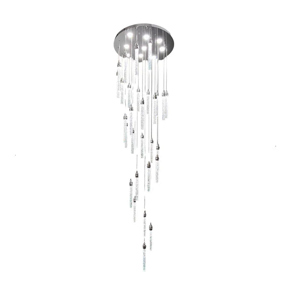 LENA 30 Stick Crystal Chandelier Tri-Colour LED (Chrome)