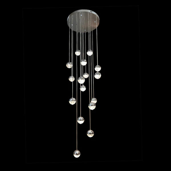 BILLY 16 Light Crystal Chandelier Tri-Colour LED (Chrome)