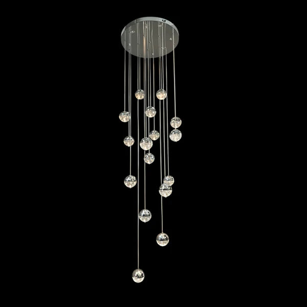 BILLY 16 Light Crystal Chandelier Tri-Colour LED (Chrome)