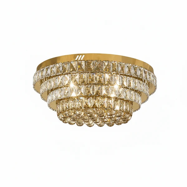 NORRIS Crystal Ceiling Light Tri-Colour LED 600mm (Gold)