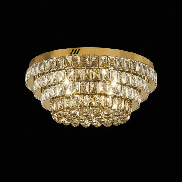 NORRIS Crystal Ceiling Light Tri-Colour LED 600mm (Gold)
