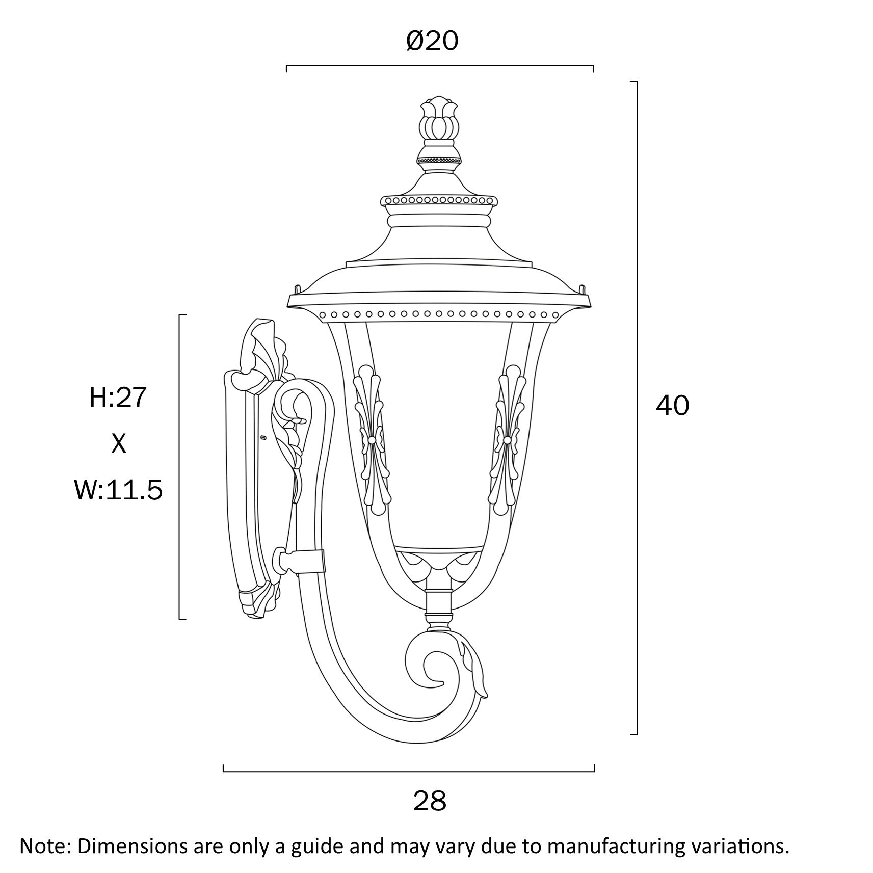 RAMIRO 20 EXTERIOR WALL LIGHT