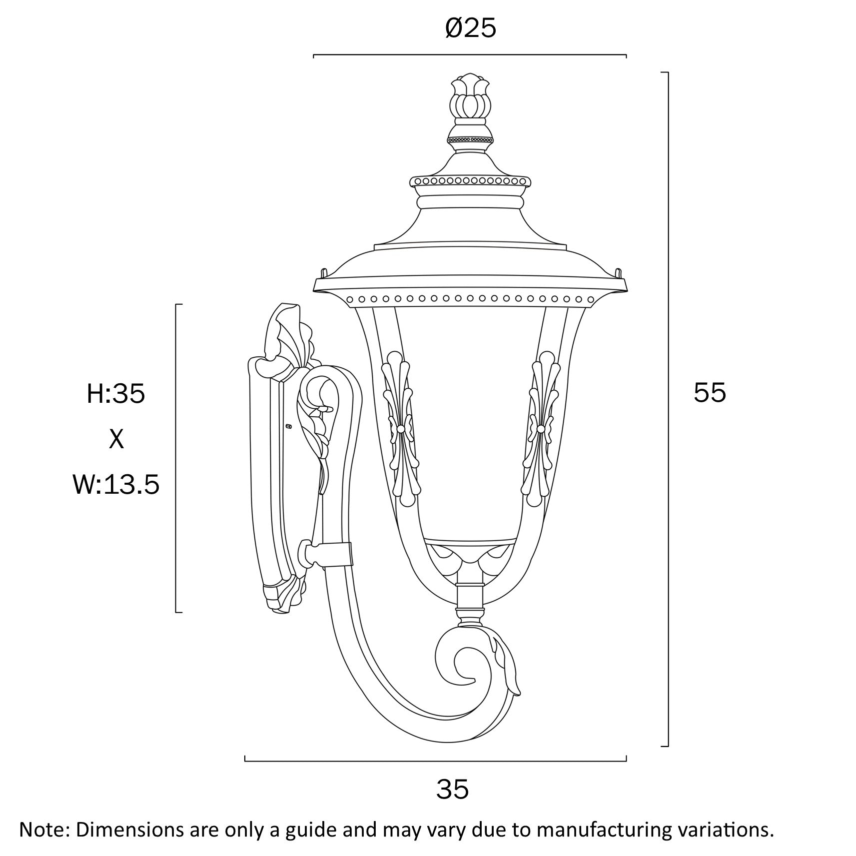 RAMIRO 25 EXTERIOR WALL LIGHT