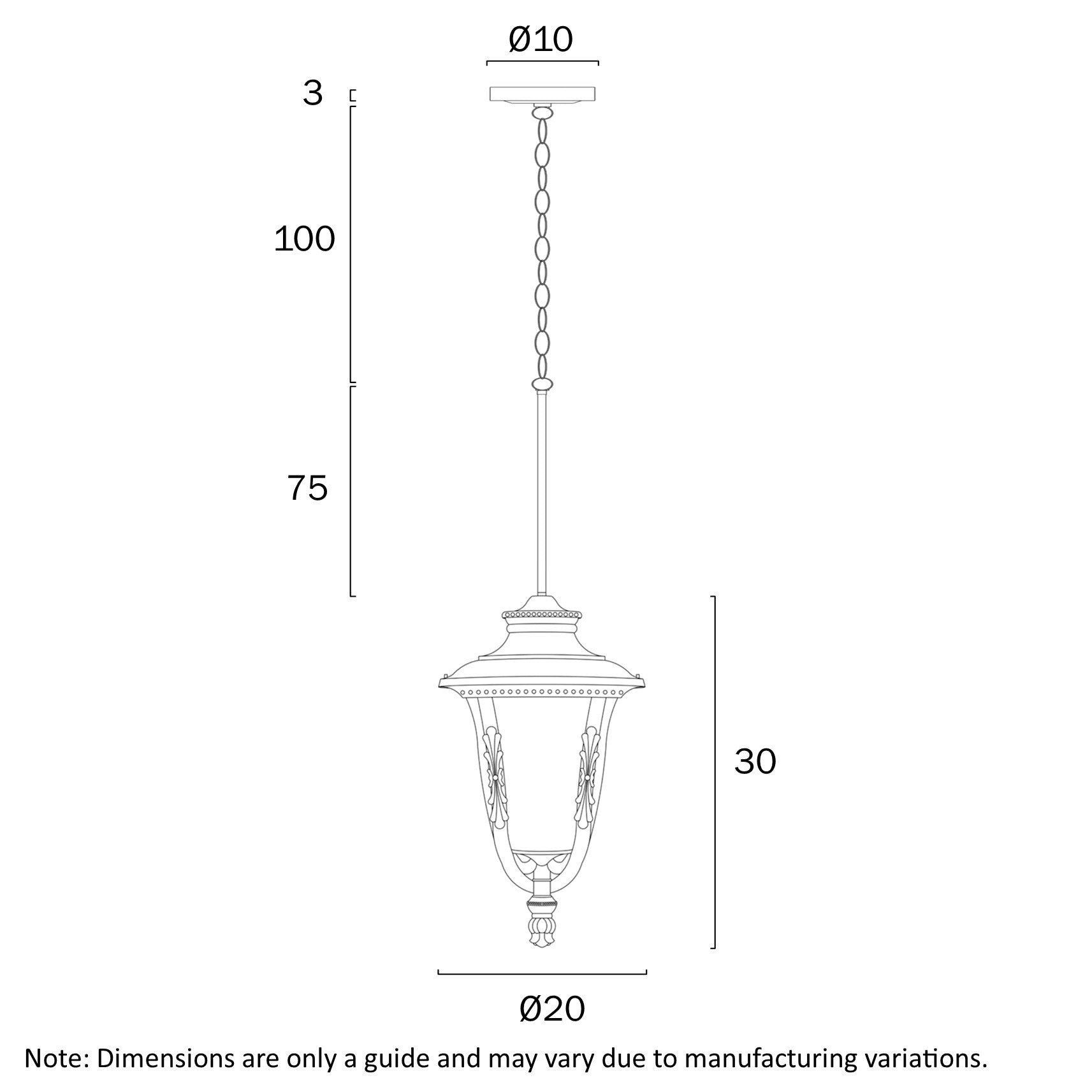 RAMIRO 20CM PENDANT LIGHT SMALL