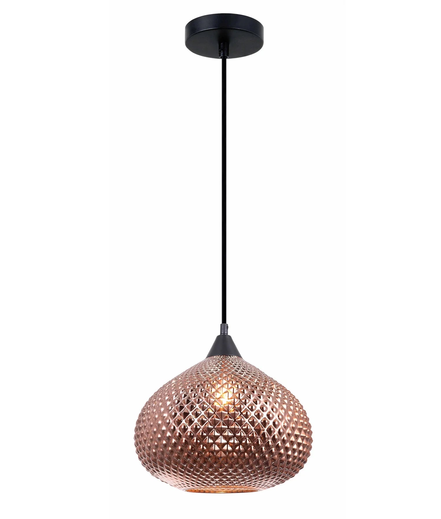 ROCHE: Interior Wine Glass Shape Matte Gold / Chrome Glass Pendant Lights
