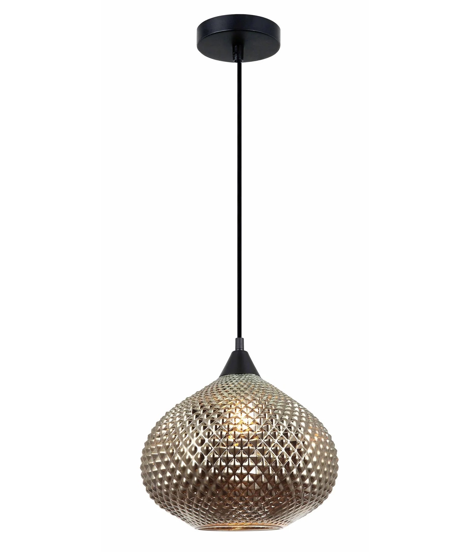 ROCHE: Interior Wine Glass Shape Matte Gold / Chrome Glass Pendant Lights