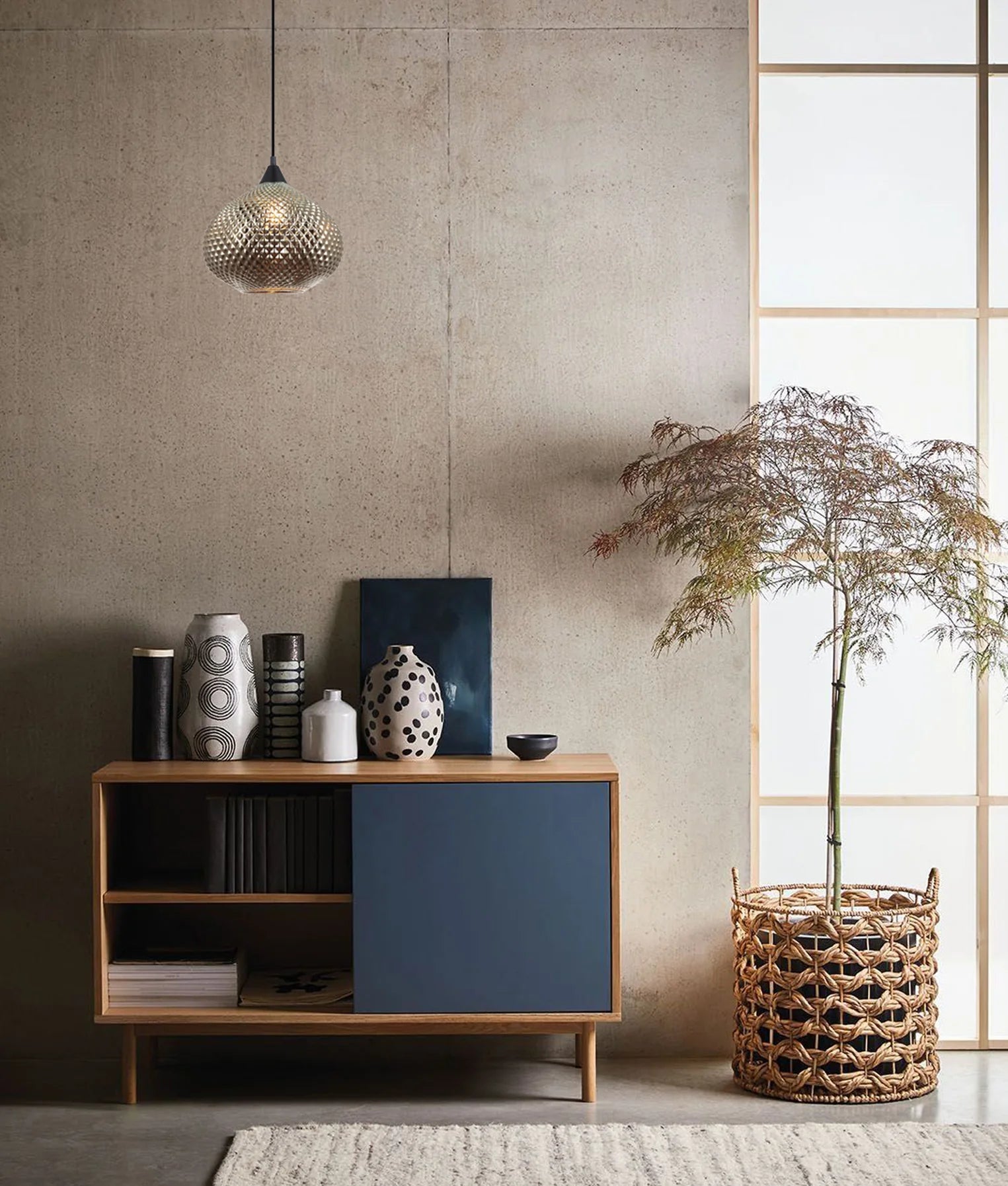 ROCHE: Interior Wine Glass Shape Matte Gold / Chrome Glass Pendant Lights