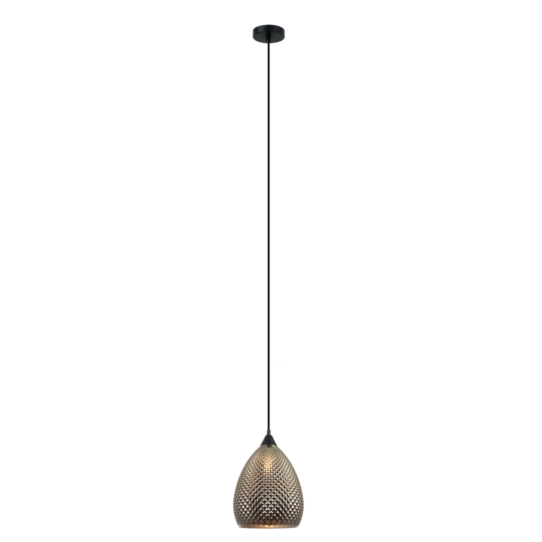 RICTUS: Bohemian Glass with Quadrilateral Segments Ellipse Shape Pendant Lights