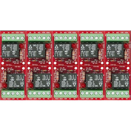 12/24VDC 10-Pack Relay Module (One 7A SPDT Relay)