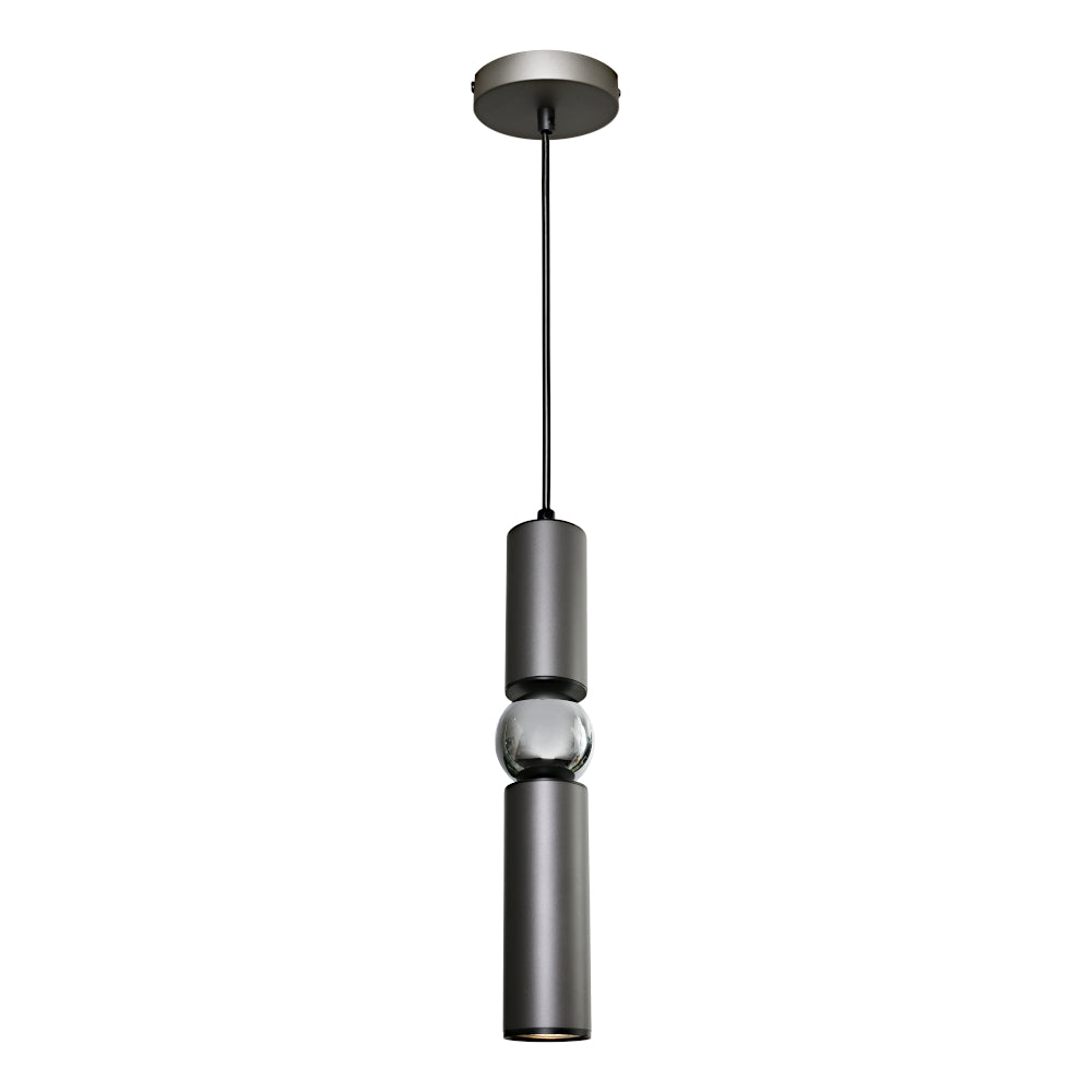 ROLO 1LT PENDANT CHARCOAL/CHROME