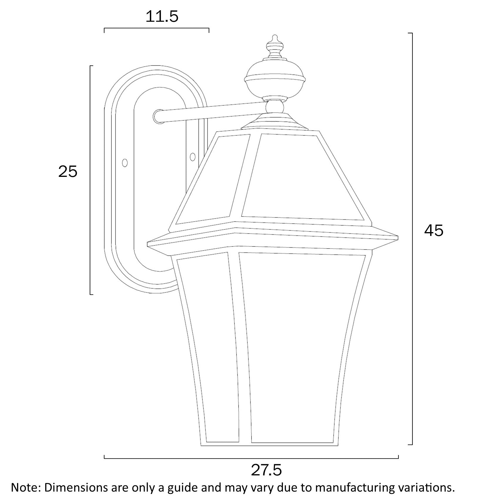 RYE 27 SOLID BRASS EXTERIOR WALL LIGHT