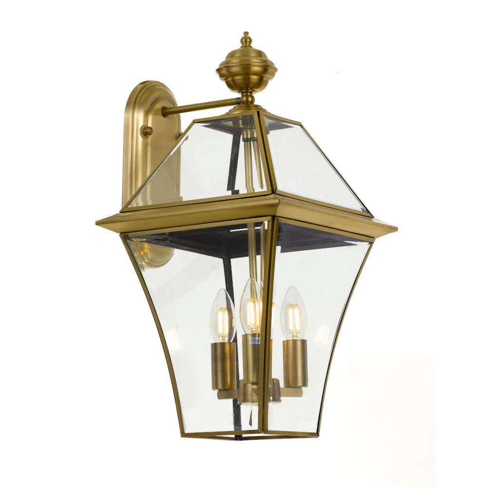 RYE 27 SOLID BRASS EXTERIOR WALL LIGHT