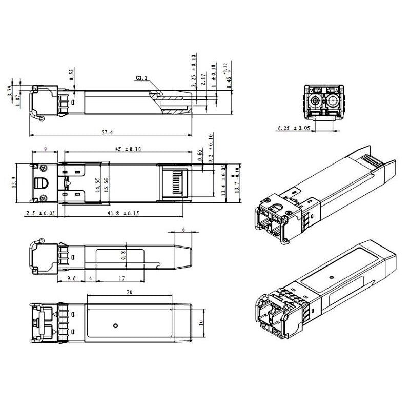 Mini GBIC / SFP Single-mode Fibre Adapter (SMF)