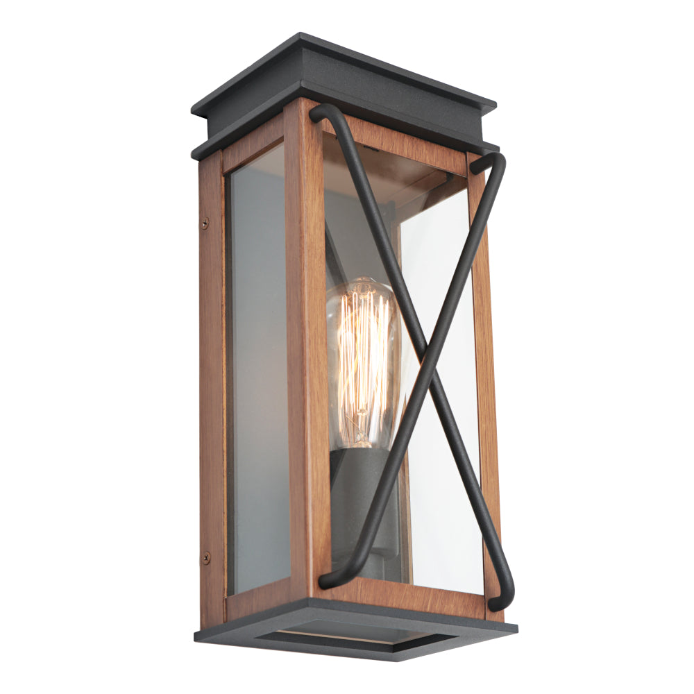 SICILY 1LT EXTERIOR WALL LIGHT BLACK