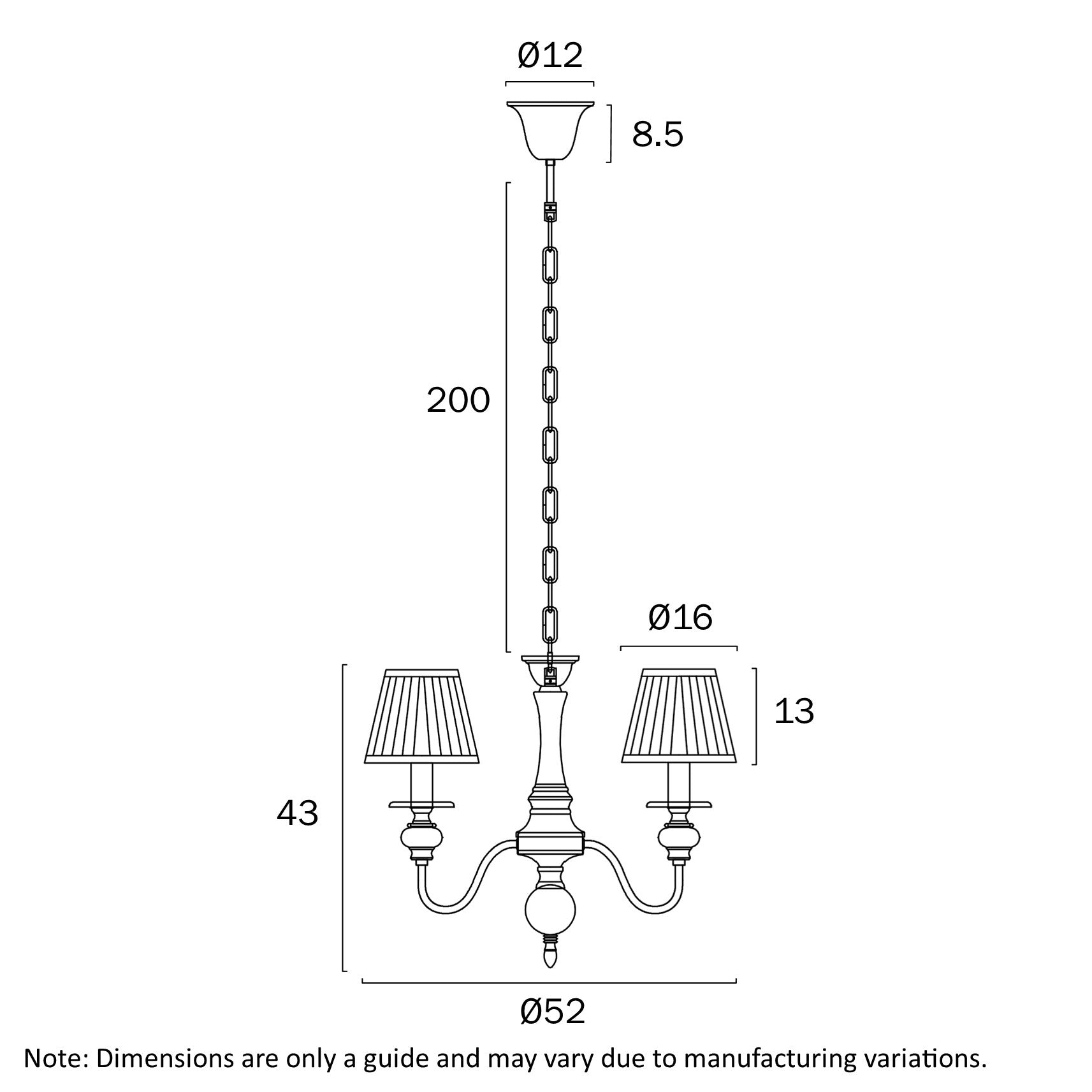 SIEDEL 5 LIGHT PENDANT W/SHADE