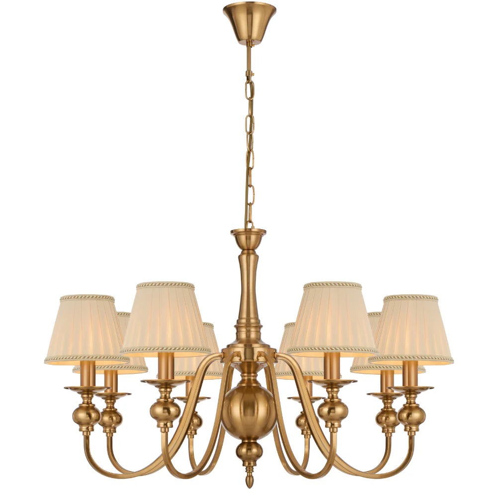 SIEDEL 9 LIGHT PENDANT W/SHADE