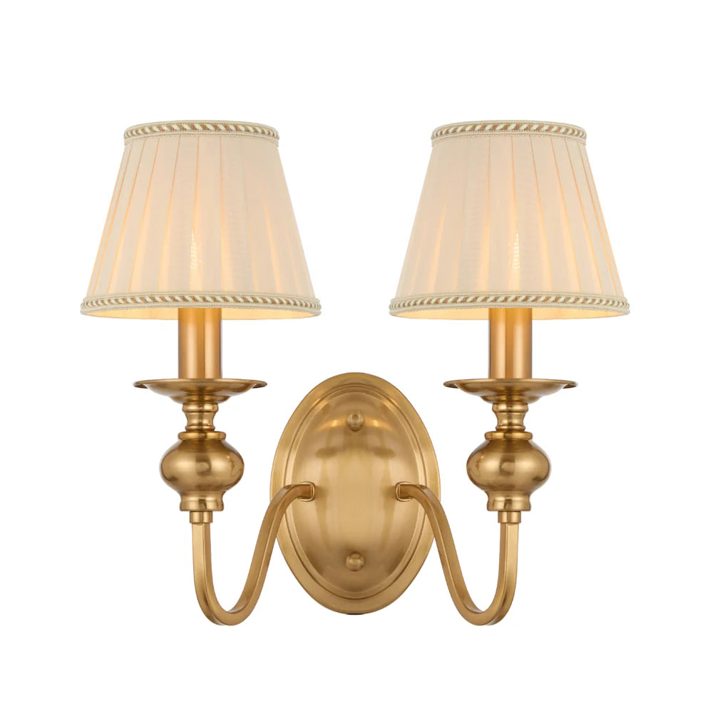 SIEDEL 2 LIGHT WALL LIGHTW/SHADE