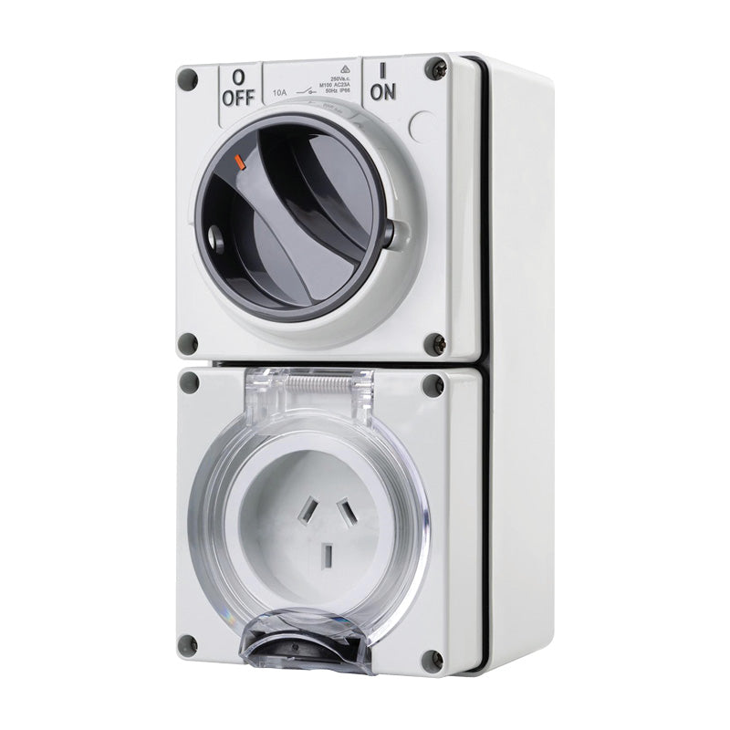 3 Pin Flat Industrial Switch & Socket 15A