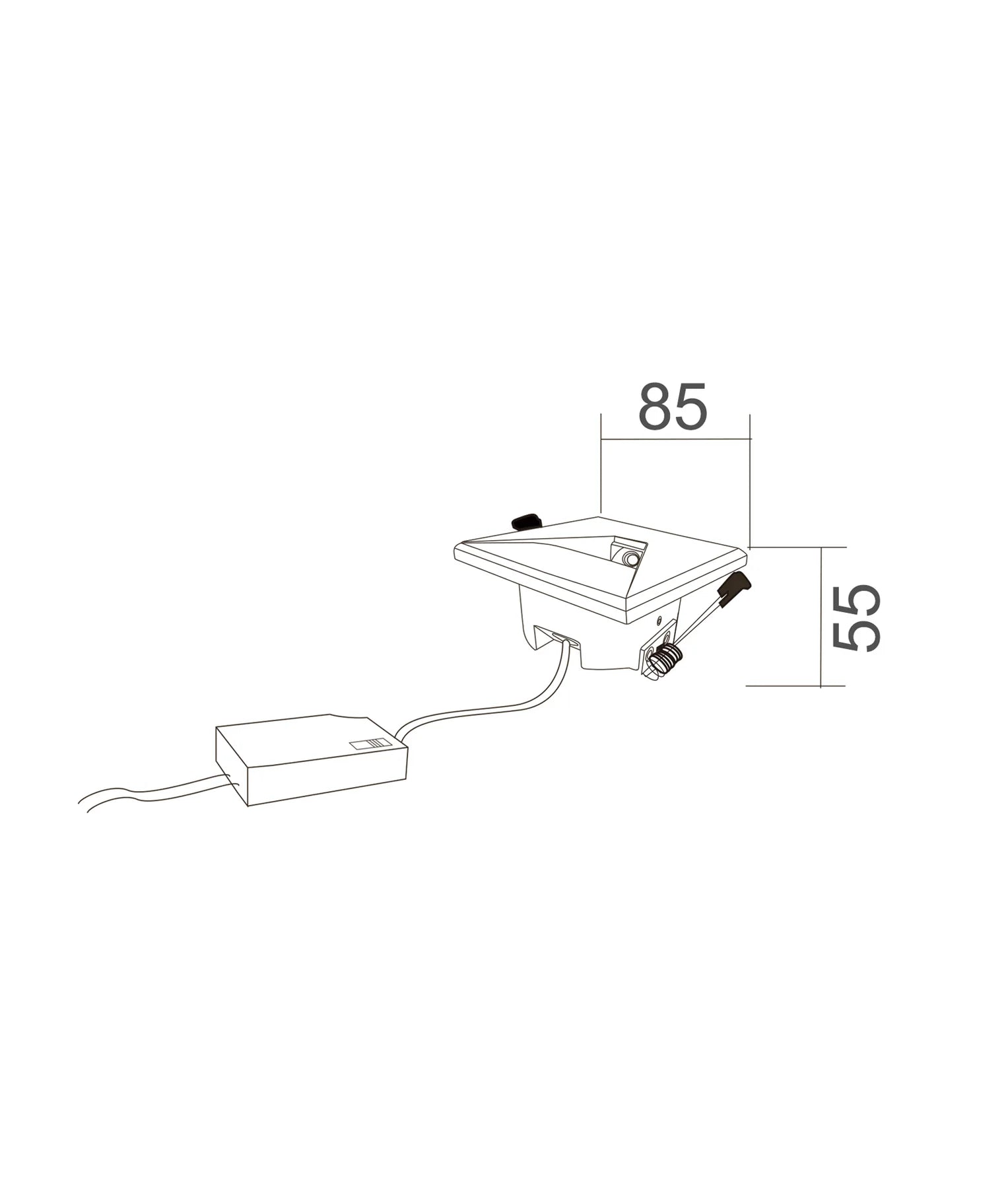 Interior LED Tri-CCT Recessed Square Step Lights