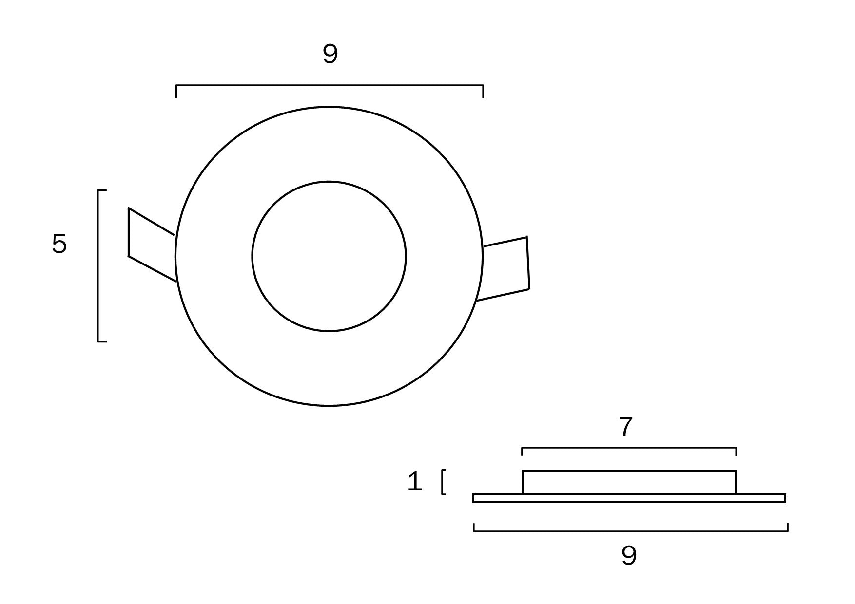 STOW ROUND DOWN / WALL LIGHT NICKEL