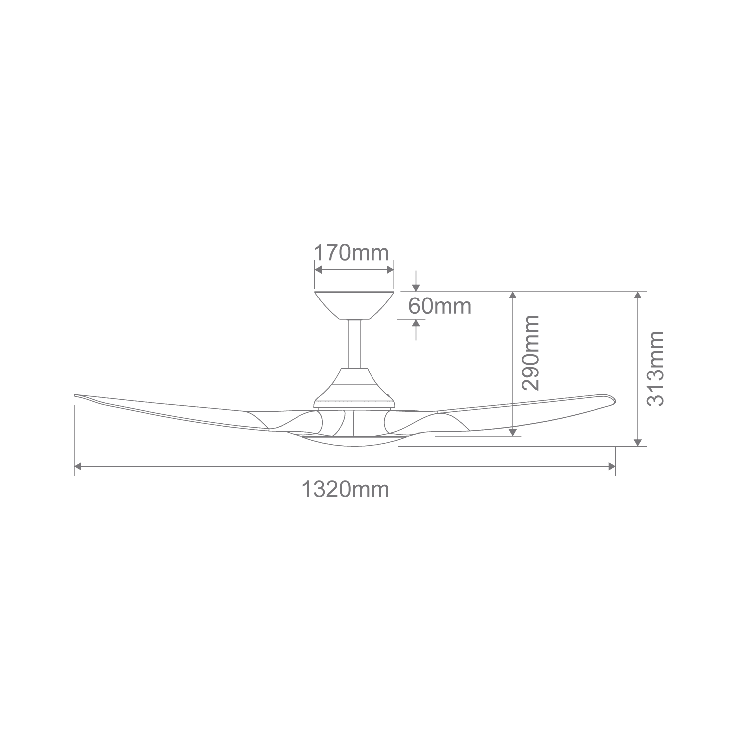 STRIKE CEILING FAN LED TRIO LIGHT KIT